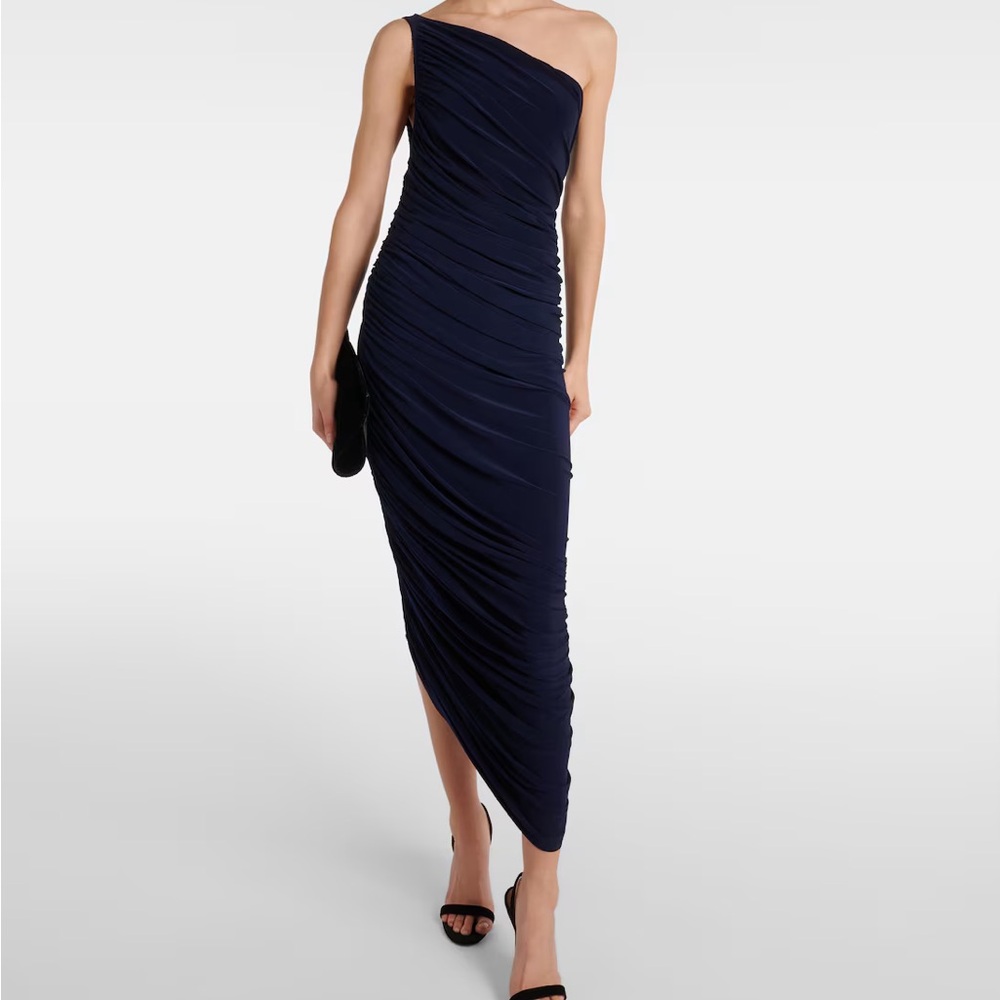 Norma Kamali One-Shoulder Midnight Dress